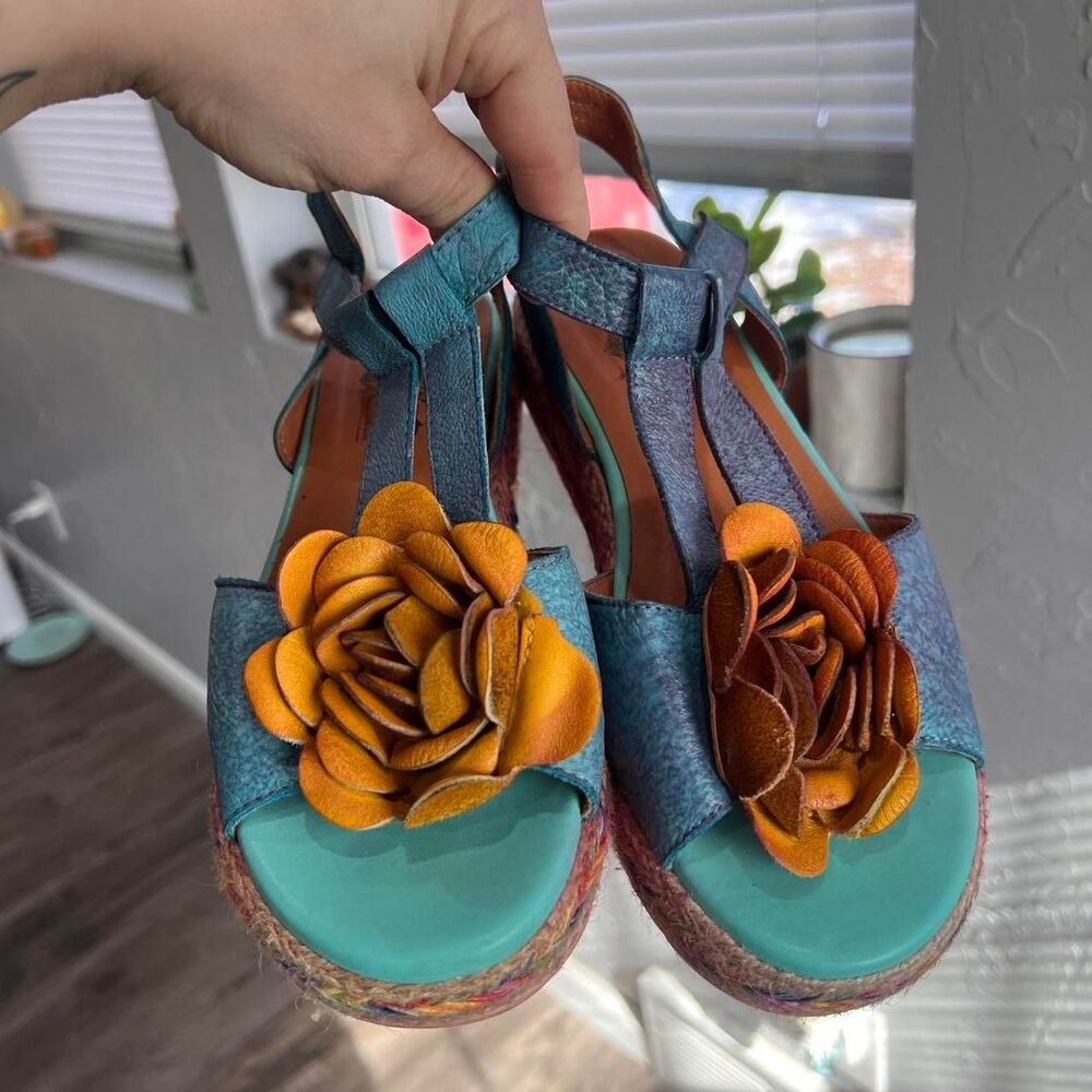 Artsy Boho Festival L'ARTISTE Tempest Leather Sandals - Picture 2 of 6